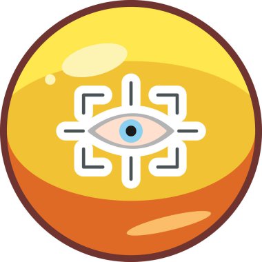 vizyon web simgesi, vektör illüstrasyonu 