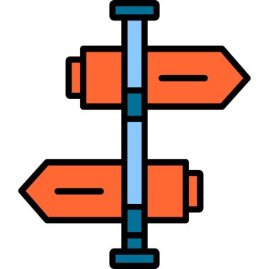 Bir sokak işaretinin vektör illüstrasyonu