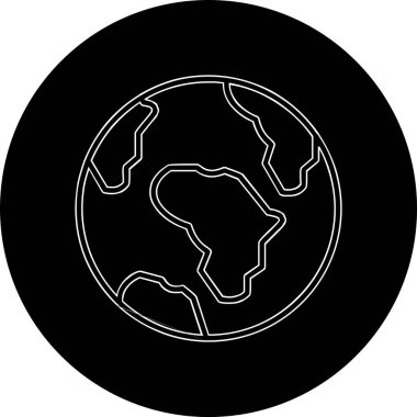 toprak küresi simgesi, vektör illüstrasyonu basit tasarım