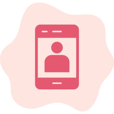 Mobil Kullanıcı simgesinin vektör çizimi