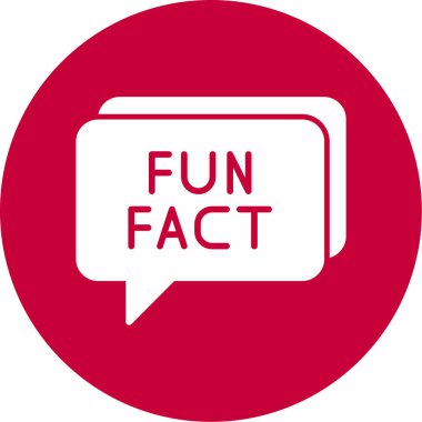 Eğlenceli Gerçekler konuşma balonu web simgesi, vektör illüstrasyonu