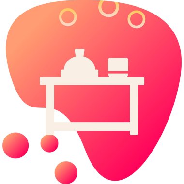 Mutfak ikonu. yemek illüstrasyonu 