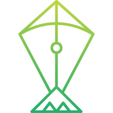 Uçurtma. Web simgesi basit illüstrasyon              