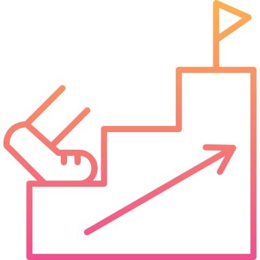 Adımlar web simgesinin vektör illüstrasyonu