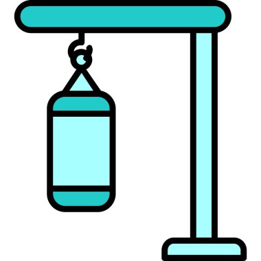 Boks çantası ikon vektör illüstrasyonu
