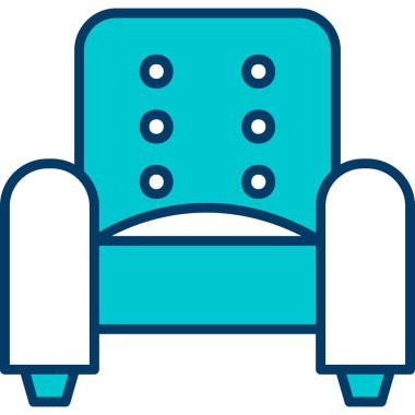 Kol Koltuğu Web simgesi basit illüstrasyon