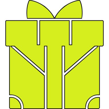 gift box with bow, vector illustration