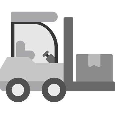 Modern Forklift simgesinin vektör çizimi         