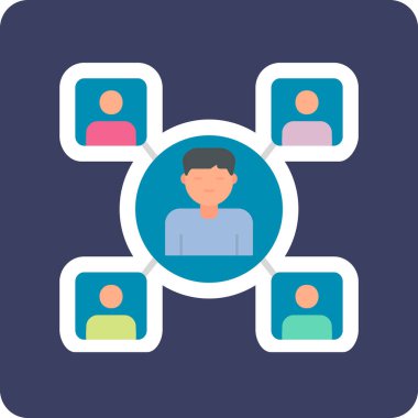 personel dış kaynak simgesi, vektör illüstrasyonu basit tasarım