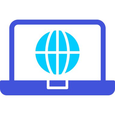 dizüstü bilgisayar simgesi, vektör illüstrasyonu basit tasarım