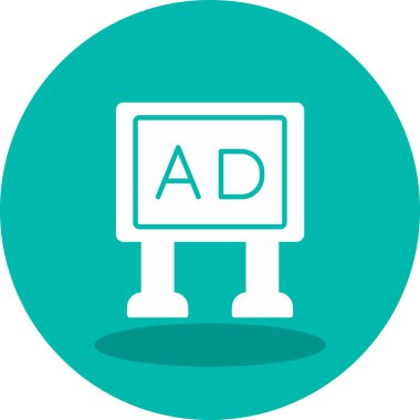 Poster ağ simgesi, vektör illüstrasyonu