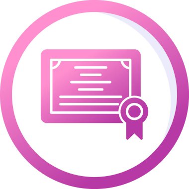 Sertifika. Web simgesi basit tasarım