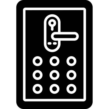 Akıllı kilit. Web simgesi basit illüstrasyon