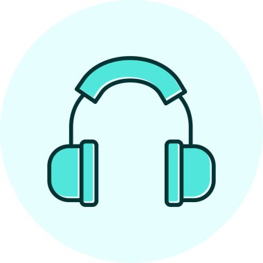 Kulaklık. Web simgesi basit illüstrasyon 