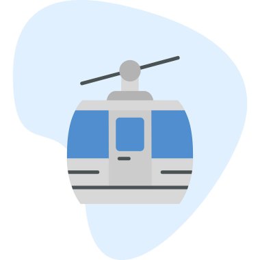 Kablo araba simgesi, vektör illüstrasyonu 