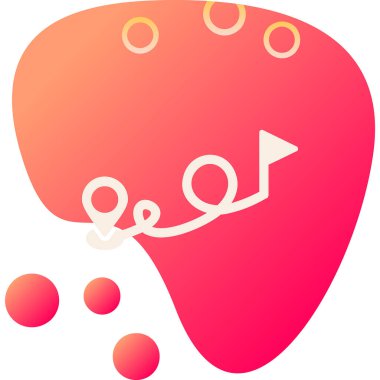 Hedef konsept, konum pin vektörü simgesi