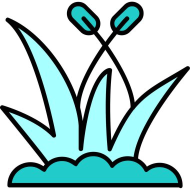 Çimen ağ ikonu vektör illüstrasyonu