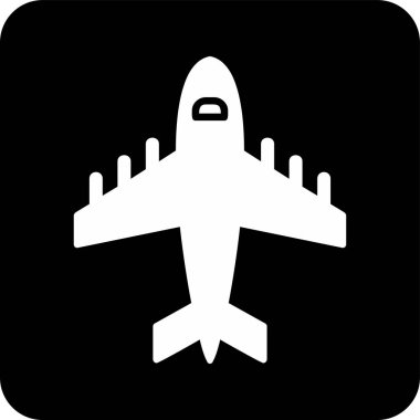 Uçak. Web simgesi basit illüstrasyon 