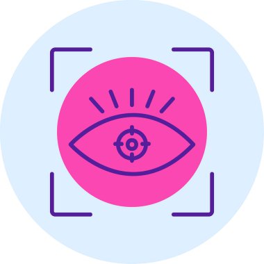 vizyon web simgesi, vektör illüstrasyonu 