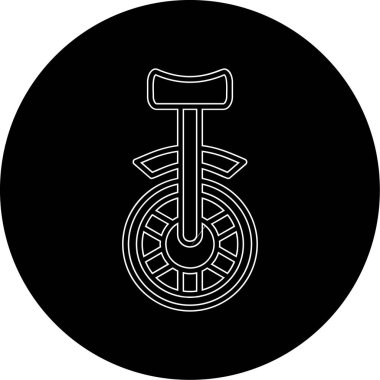 Tek tekerlekli bisiklet. Web simgesi basit illüstrasyon