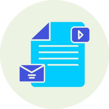 belge simgesi, vektör illüstrasyonu basit tasarım