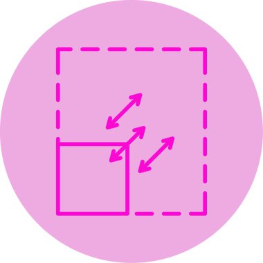 Ölçeklendirilebilirlik simgesi, vektör illüstrasyonu basit tasarım