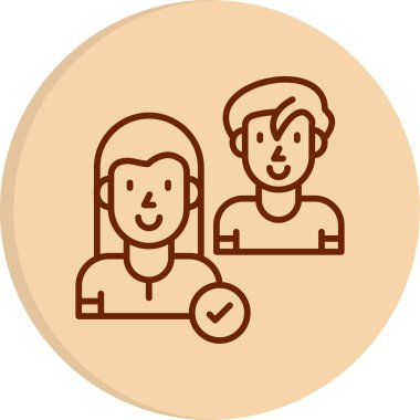 İş Arkadaşları simgesinin vektör illüstrasyonu