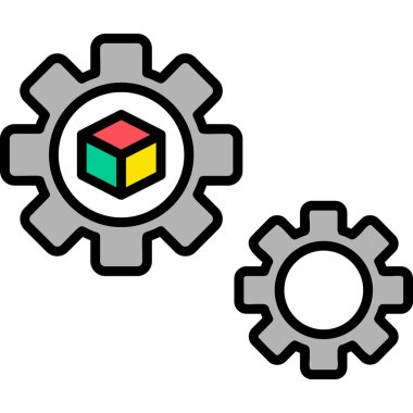 Vitesli ayar simgesi, vektör illüstrasyonu basit tasarım