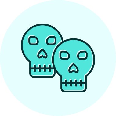 kafatası simgesi vektör illüstrasyonu