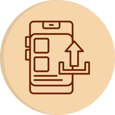 vector illustration of Upload modern icon                