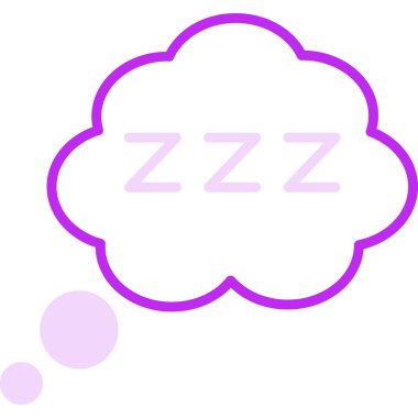 uyku zamanı simgesi, vektör illüstrasyonu basit tasarım