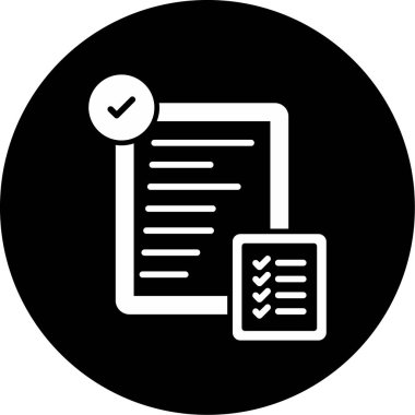 Onay listesi düz simgesi 