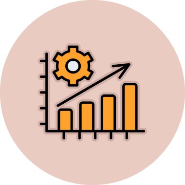  Üretim düzlüğü simgesi, vektör illüstrasyonu