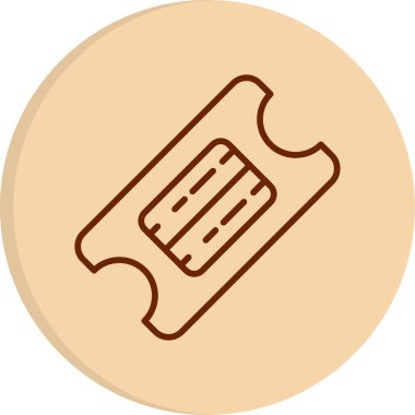 Bilet. Web simgesi basit illüstrasyon