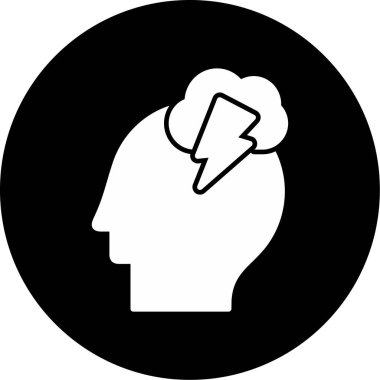 Stres simgesi, vektör illüstrasyonuna sahip kişi