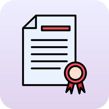 Sertifika. Web simgesi basit tasarım