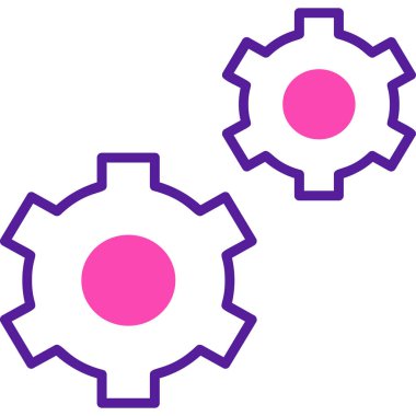 Vitesli ayar simgesi, vektör illüstrasyonu basit tasarım