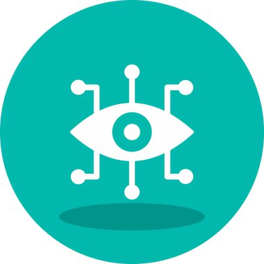 Siber göz. Web simgesi basit illüstrasyon