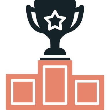 Galibiyet kupa vektör simgesi