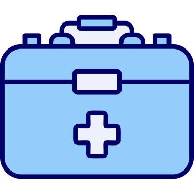 İlk Yardım Kit web simgesi, vektör illüstrasyonu 