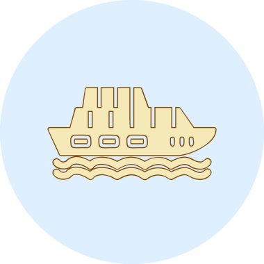 Yolcu gemisi. Web simgesi basit illüstrasyon