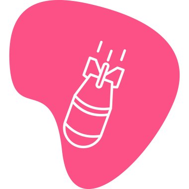 Hava bombası. Web simgesi basit illüstrasyon