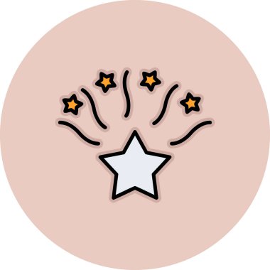 yıldız web simgesi basit illüstrasyon 