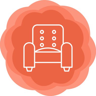 Kol Koltuğu Web simgesi basit illüstrasyon