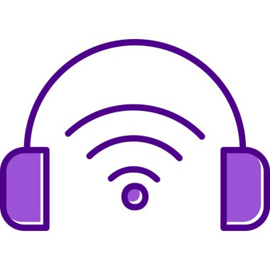 Çevrimiçi Podcast ikon vektör çizimi