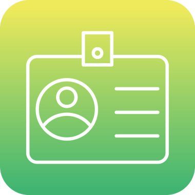 sürücü belgesi simgesi, vektör illüstrasyonu basit tasarım