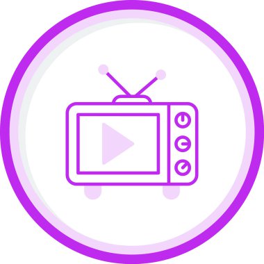 televizyon web simgesi, vektör çizim 