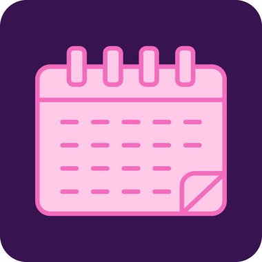 Takvim simgesi, vektör illüstrasyonu basit tasarım