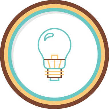 ampul simgesi, vektör illüstrasyonu 