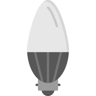 Ampul simgesi, basit vektör illüstrasyonu 